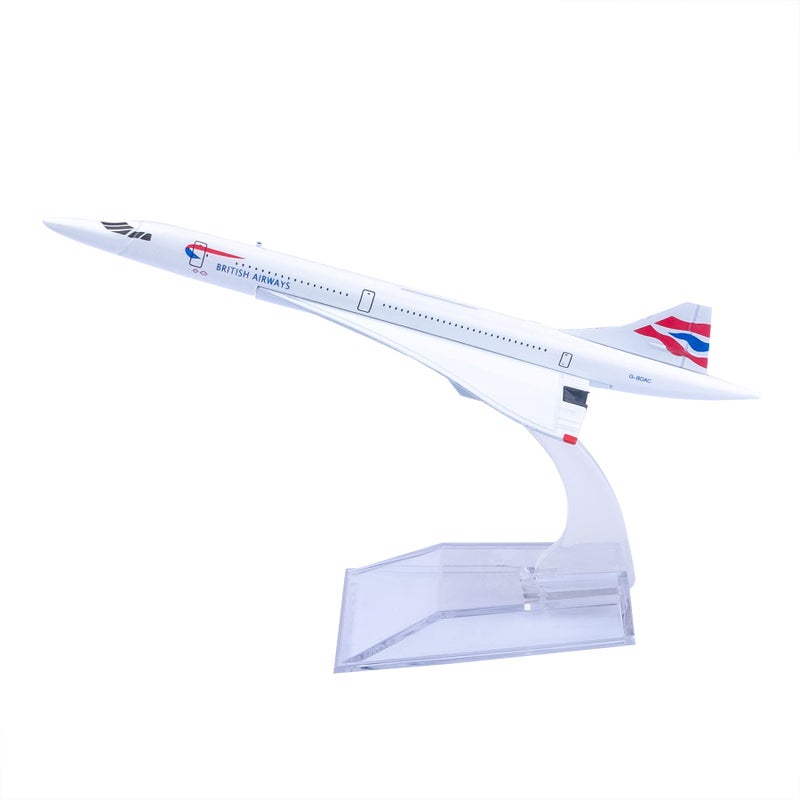 Bswath Plane Model British Airways G-BOAC Concorde Model Airplane Metal Plane Die-cast Alloy Airplanes for Gift and Collection (British Concorde) - Image 5
